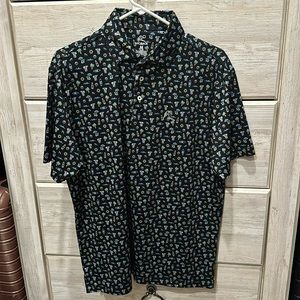 Rhoback polo. Size M. Like new. Discontinued style. Neon beach theme.